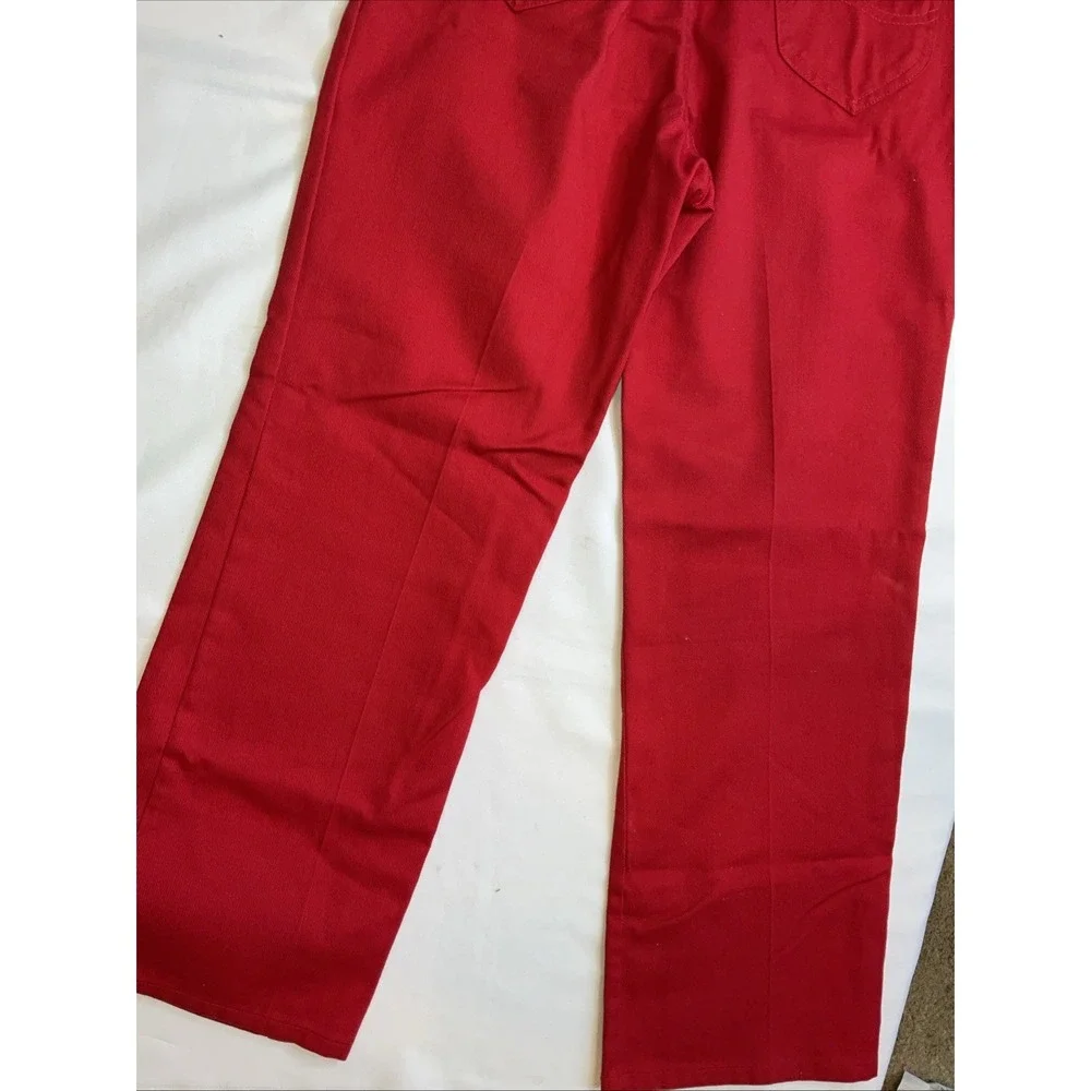 Vtg Lee Jeans Red Size 26x28 High Waist Straight Preppy‎ Chic Western Retro Glam